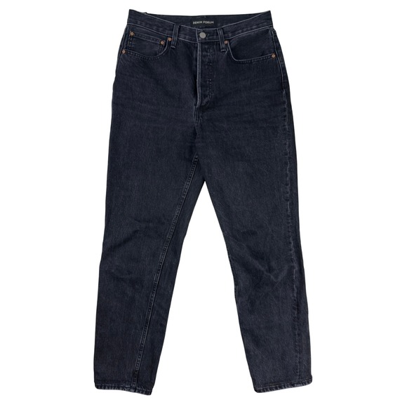 DENIM FORUM The BF High Rise Loose Organic Cotton Black Wash Jeans Sz 27 - Picture 3 of 9